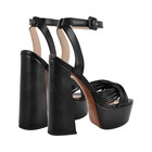 Women Black Platform Sandals Chunky Block Heel Ankle Strap Buckle Party US11 — photo 3