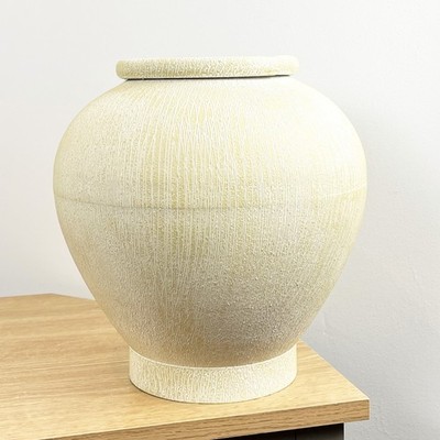 30 cm hohe große Vase für Kunstblumen Pampasgras Ornament Bodendeko