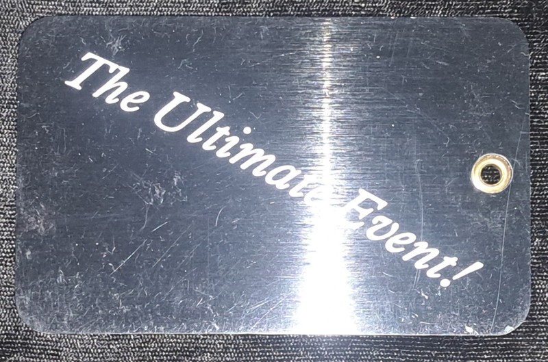 FRANK SINATRA ULTIMATE EVENT LIZA MINNELLI SAMMY DAVIS JR 1988 LUGGAGE TAG 