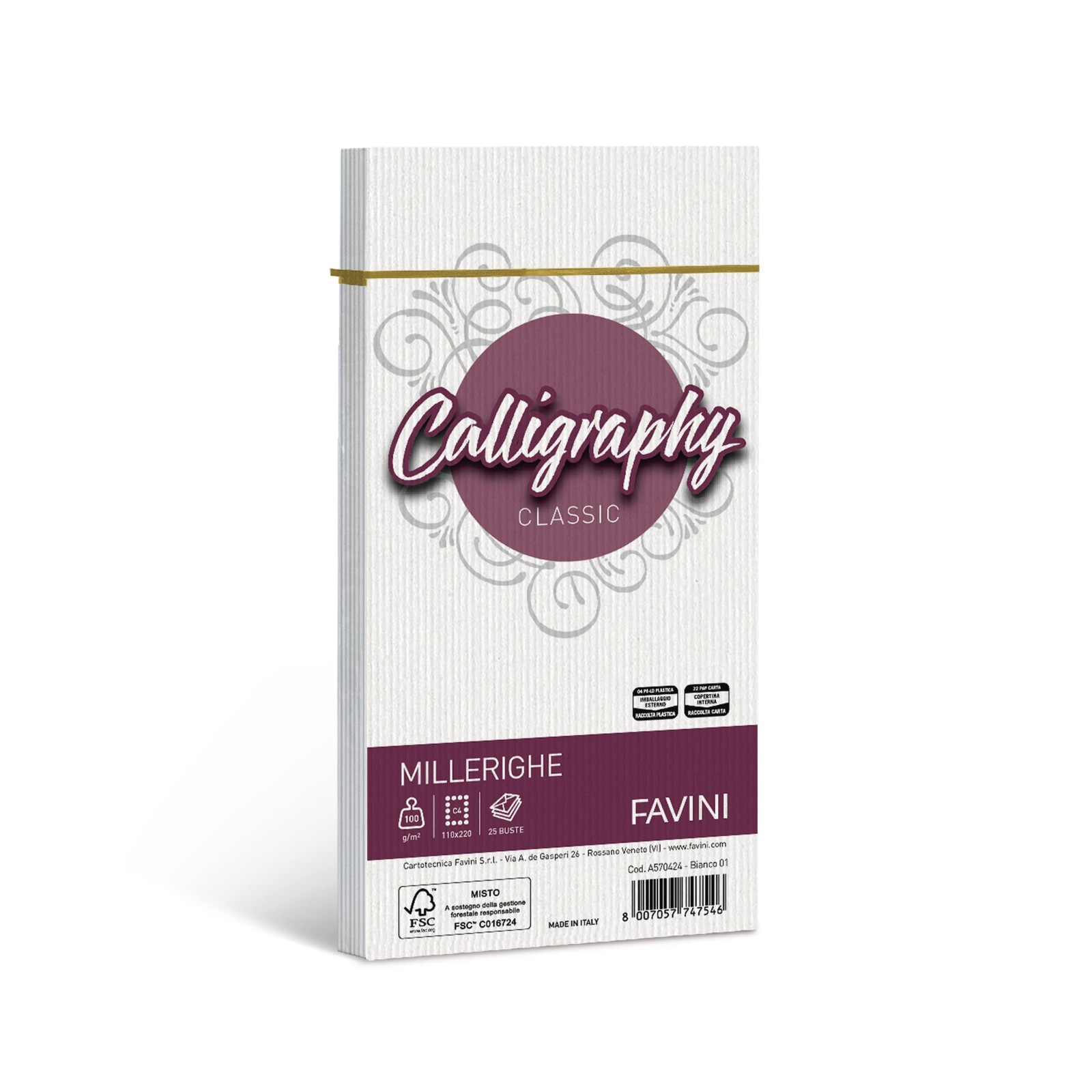Favini A570424 Papier Calligraphy Millerighe geriffelt 3190₽