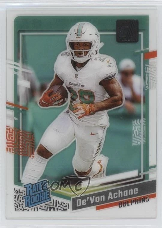 2023 Panini Clearly Donruss Rated Rookie De'Von Achane #59 Rookie RC