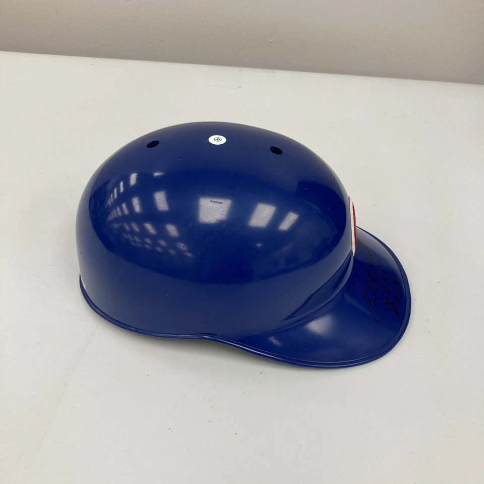 Capacete modelo jogo Tristar Billy Williams HOF 1987 ROY 1961 assinado Chicago Cubs - Imagem 4 de 4