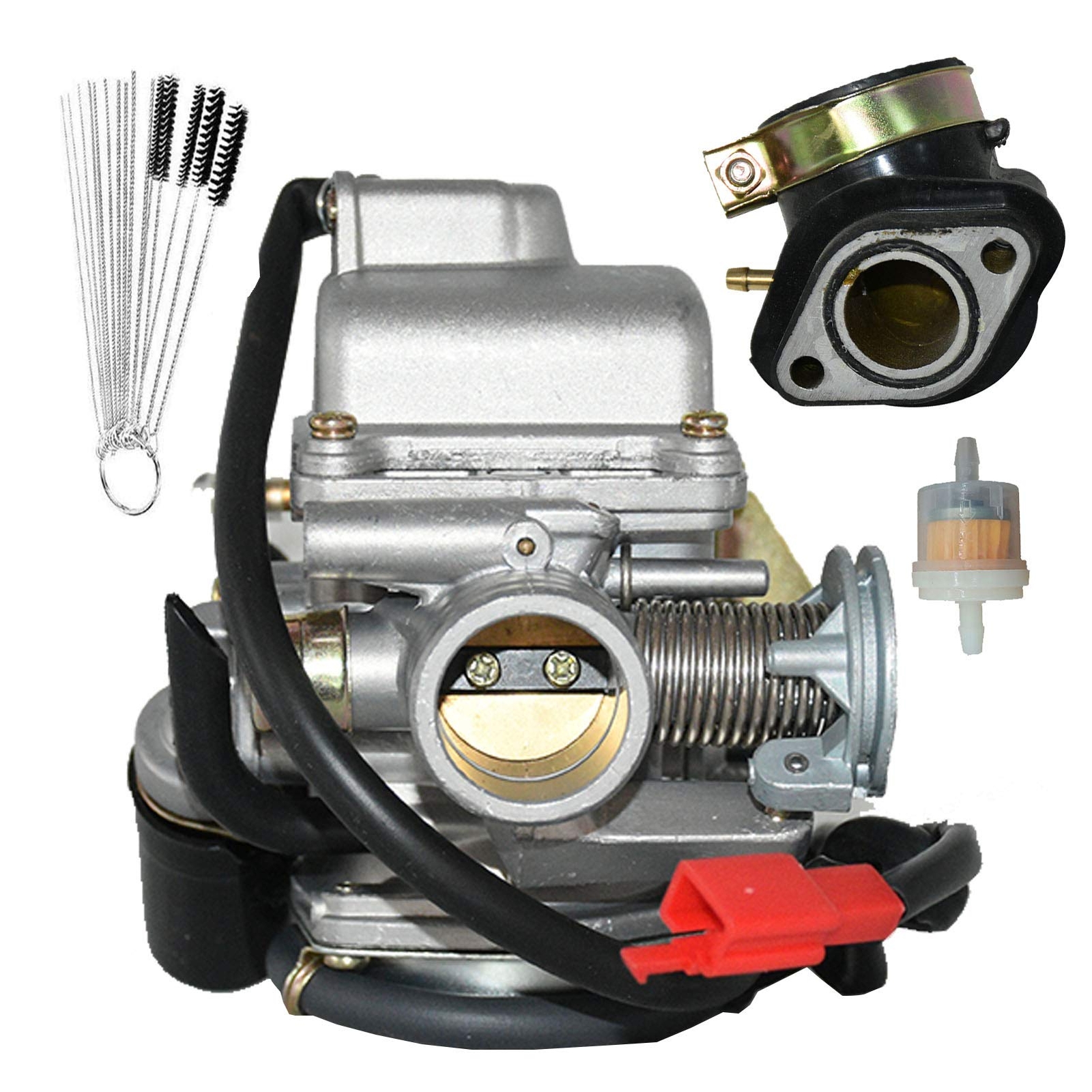 Carbman Carburetor Intake manifold Kit GY6 150 150cc Scooter Moped Go Kart Sunl