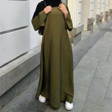 Long Sleeve Maxi Dress Muslim Women Abaya Dubai Kaftan Ramadan Formal Party Gown