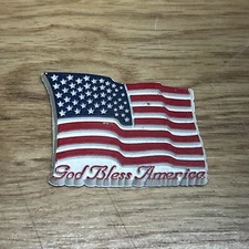 American Flag Patriotic Refrigerator Magnet - "God Bless America"