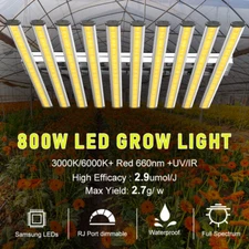 8000W Spider Grow Light 10Bar w/SAMSUNGLM561C Full Spectrum Commercial Grow Lamp