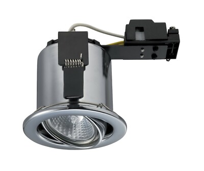 SYLVANIA Fire Rated Adjustable Gu10 Downlight Brushed Steel for 