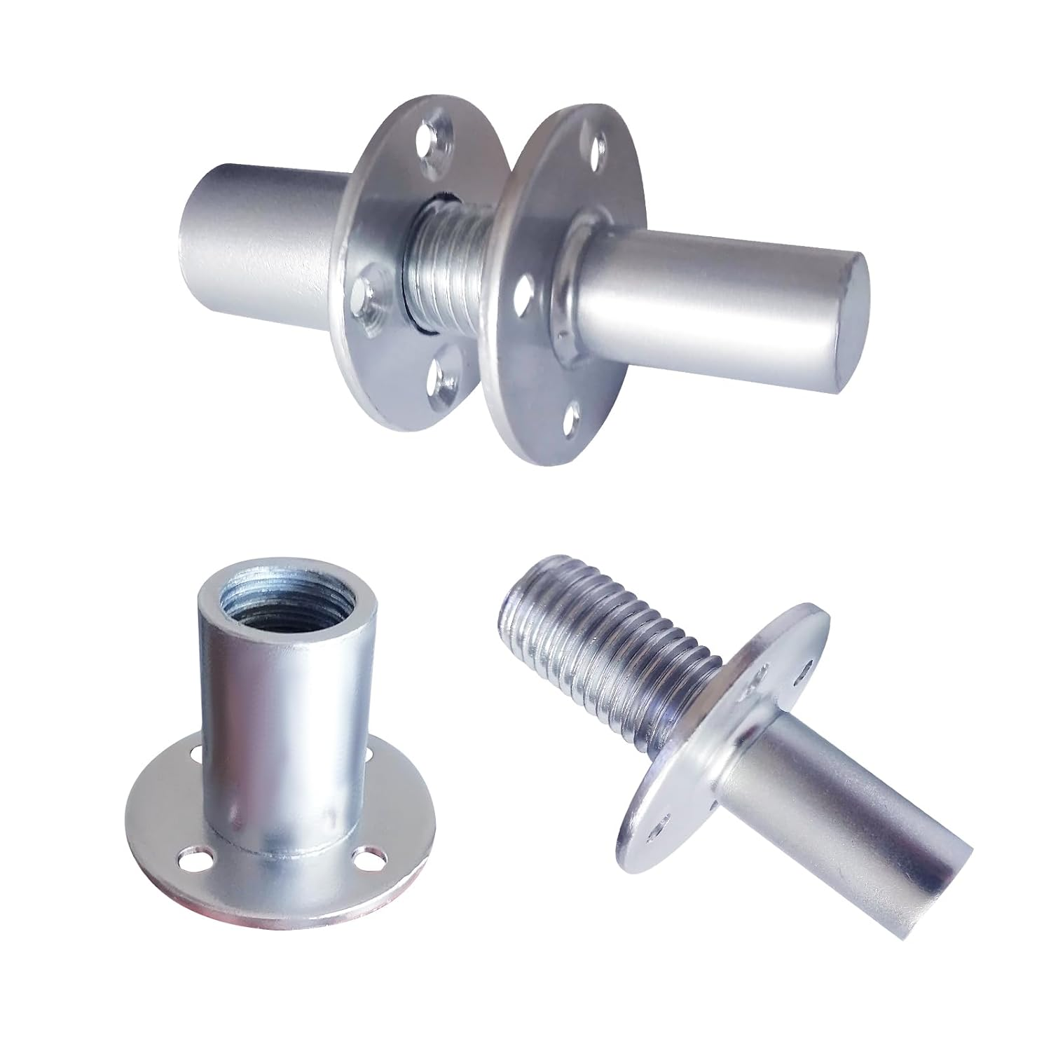 2 Sets M20 Metal Bed Post Connector T-Nut Bedpost Connector Screw-In Butt Nut