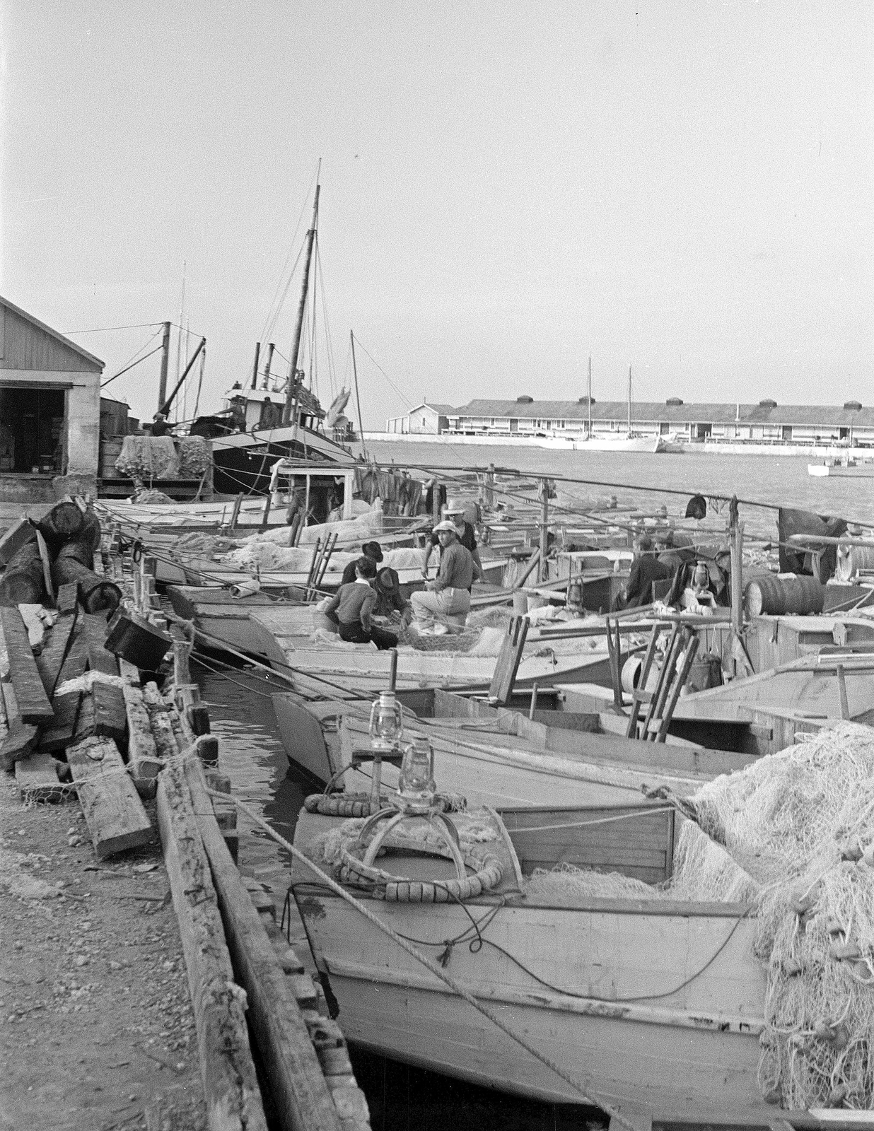 1938 Fisherman's Boats, Key West, Florida Vintage Old Photo 8.5