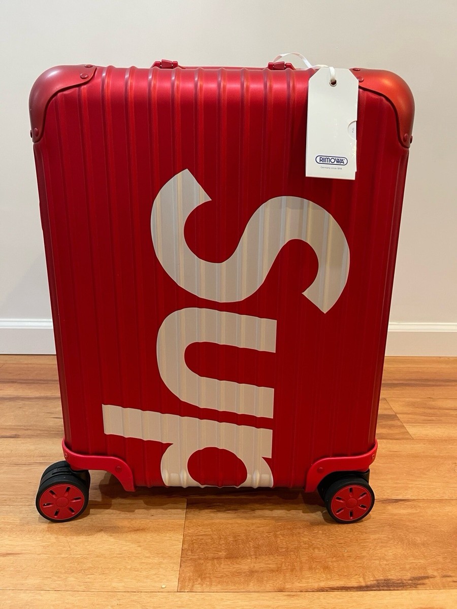 NEW Supreme RIMOWA Topas Multiwheel 45L Red SS18 box logo carry-on