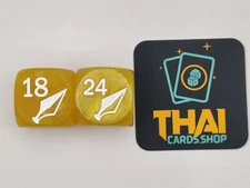 Jumbo Flesh and Blood Pair of 25mm Marble Heavy Hitters Dice