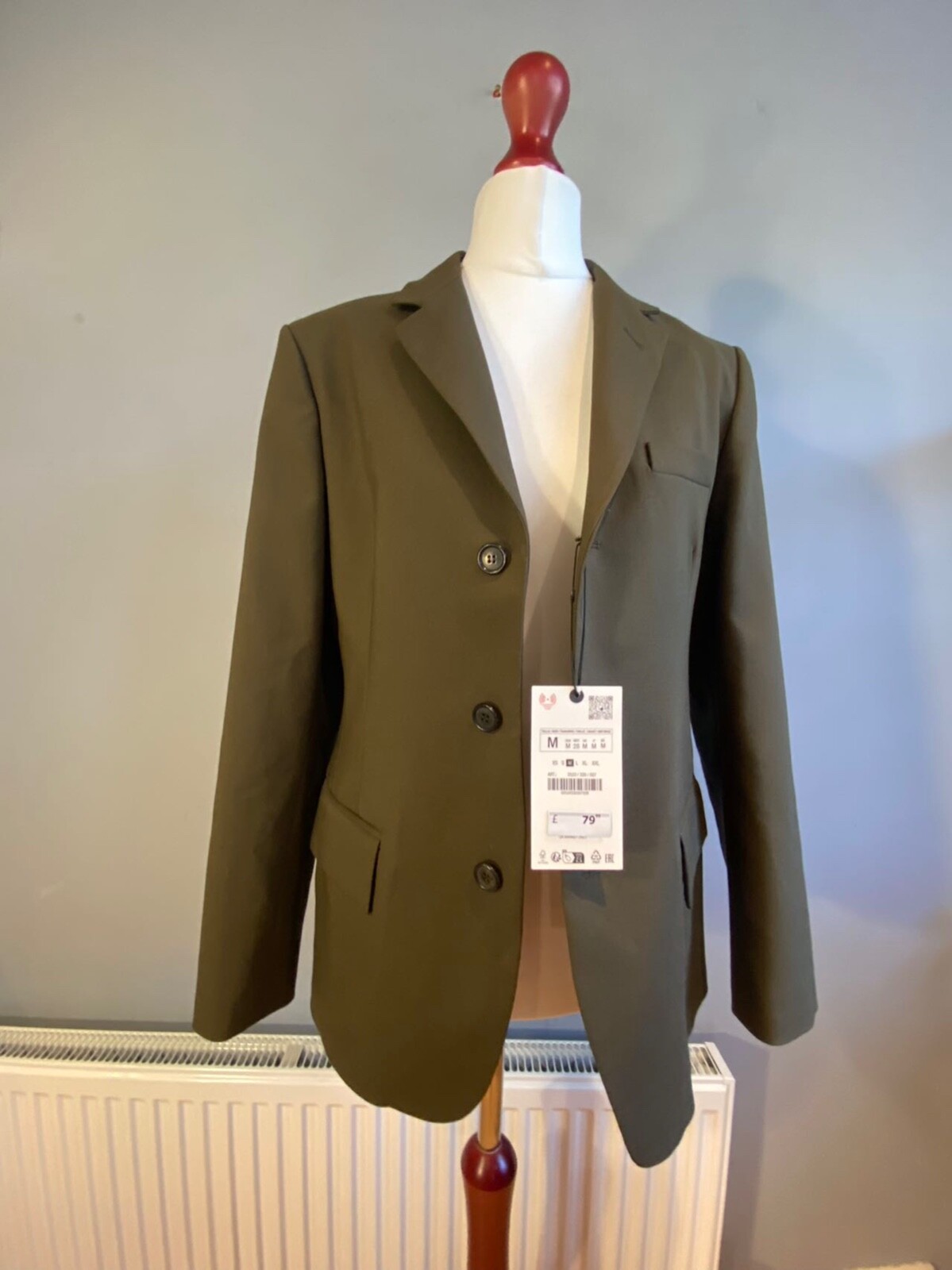 VERY RARE ZARA ZW COLLECTION TAILORED BLAZER DARK KHAKI 2533/335 SIZE M image 3
