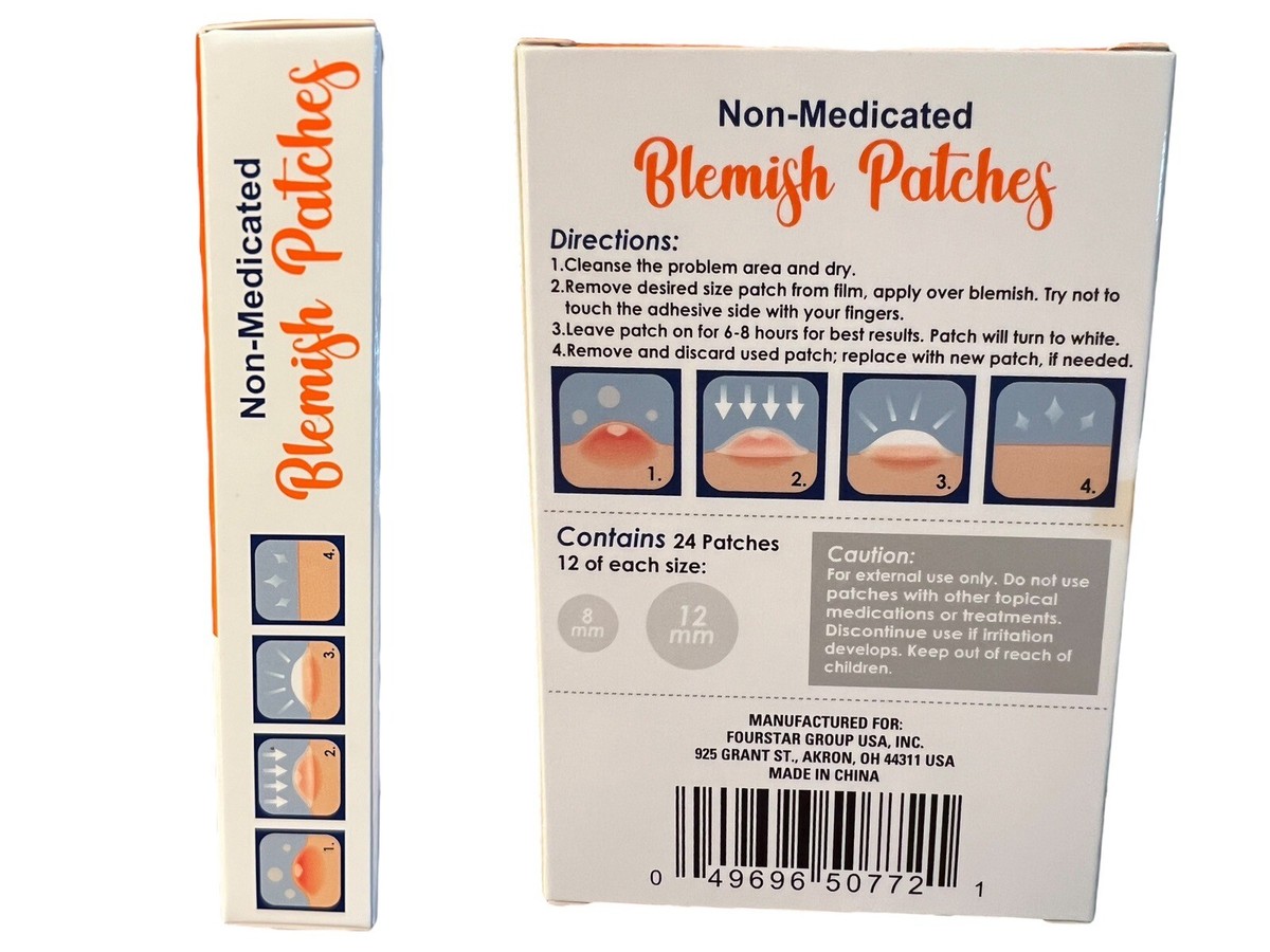 B.Pure Non-Medicated Blemish Patches-2x-24-ct-Pk FREE