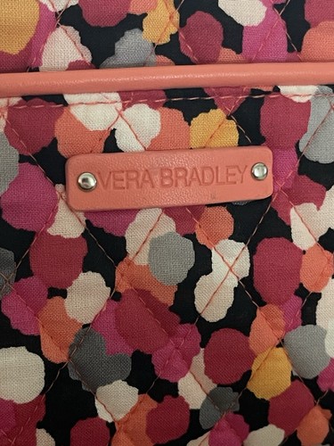 Vera Bradley Pixie Confetti Coral Blk/White/Pink Dot Shoulder Crossbody Bag - Picture 3 of 11