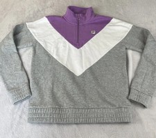 Fila womens long sleeve 1/4 zip pullover sweatshirt size small