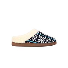 DEER STAGS Men's Lodge Patterned Clog Slipper color navy/white size m 9-10 nib