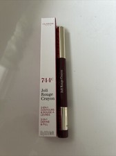 Clarins Joli Rouge Lip Crayon Shade Plum 744 - Boxed Full Size