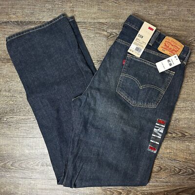 Levi's 559 NWT Relaxed Straight Jeans Men's Big & Tall Size 42 x 36 WATER LESS