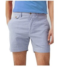 Polo Ralph Lauren Men's Stretch Straight Fit 6" Seersucker shorts Blue 34 38 98