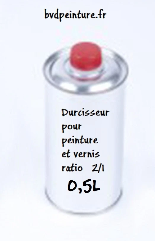0,5L de durcisseur pour peinture carrosserie, vernis 2K en ratio de mélange 2/1