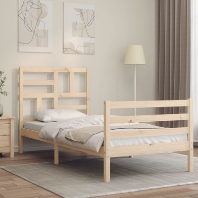vidaXL Bettgestell Ohne Matratze 100x200cm Massivholz