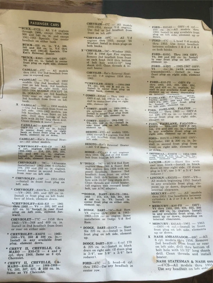 NOS 1950s 60s Kat Engine Heater - K65S-CS - C57 - Image 4 of 4