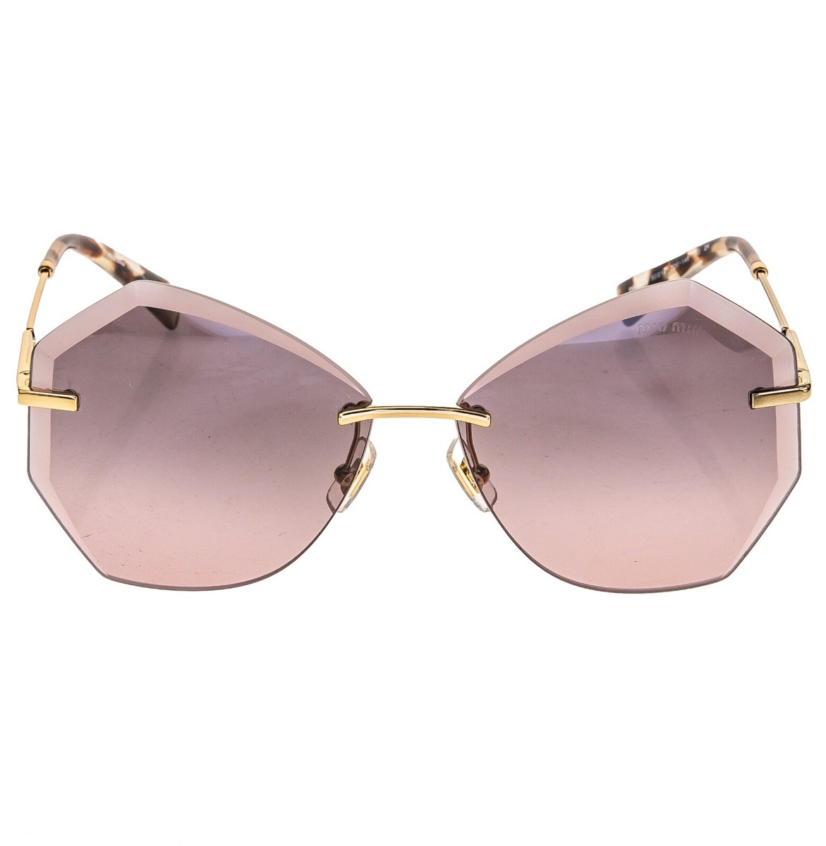 ✨希少美品✨ miumiu gold sunglasses y2k bronze Oversized Miu Miu Y2K Sunglasses in Gold & Brown | WILDE