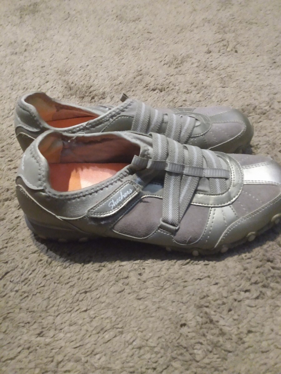 Skechers Womens Rock Steady 22367 Taupe Gray Casual Shoes Sneakers