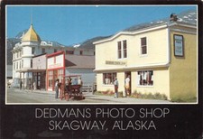 Dedmans Photo Shop Skagway Alaska Continental Size Postcard 4" by 6"