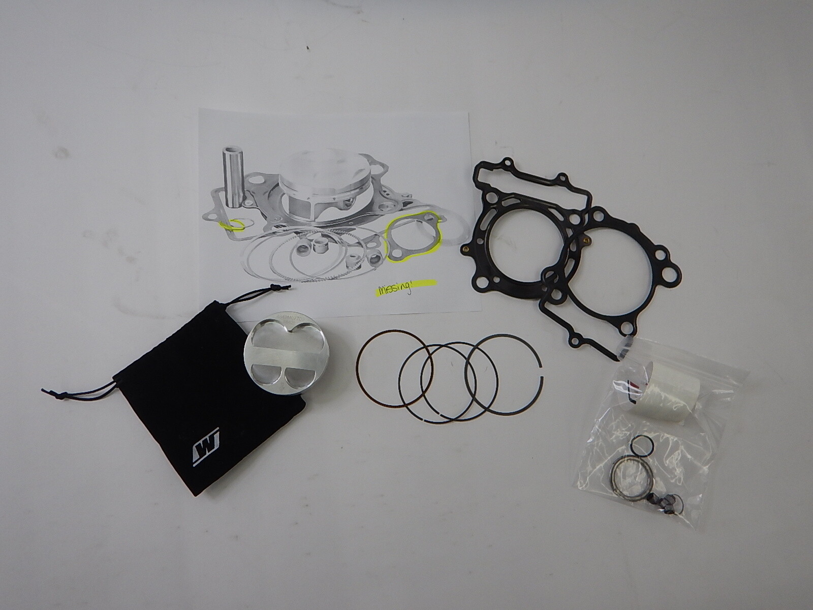 Wiseco PK1237 - Motorcycle Piston Kit with Top-End Gasket Kit