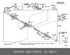 Original OE Lenkgetriebe Silentblock, 4551725010 für Toyota 45517-25010