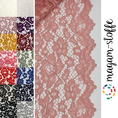 MAGAM-Stoffe "Carmen" Spitzenstoff Blumen Spitze Meterware ab 50cm
