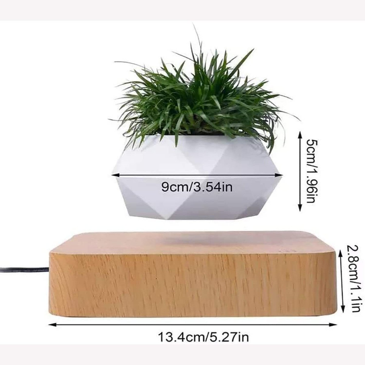 Magnetischer Schwebende Pflanze-Topfpflanzen Blumentopf  Schreibtischdekoration | eBay.de