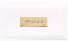Joe Schultz Signed Cut Index Card Autographed Baseball MLB Pittsburgh Pirates