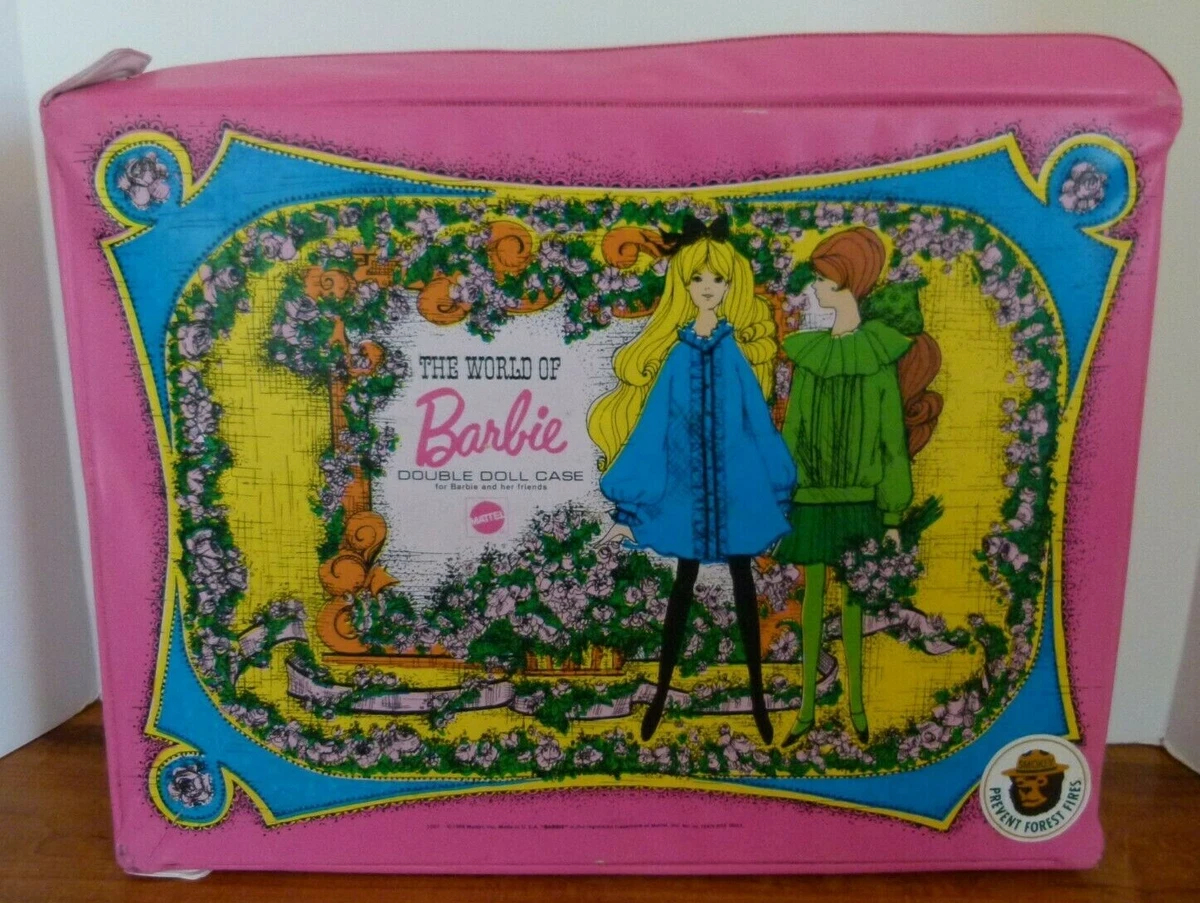 Vintage Pink 1968 Mattel Barbie Case The World Of Barbie Double Doll Case