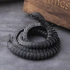 Viking Ouroboros Vintage Punk Hippop Necklace Mens Stainless Steel Biker Jewelry