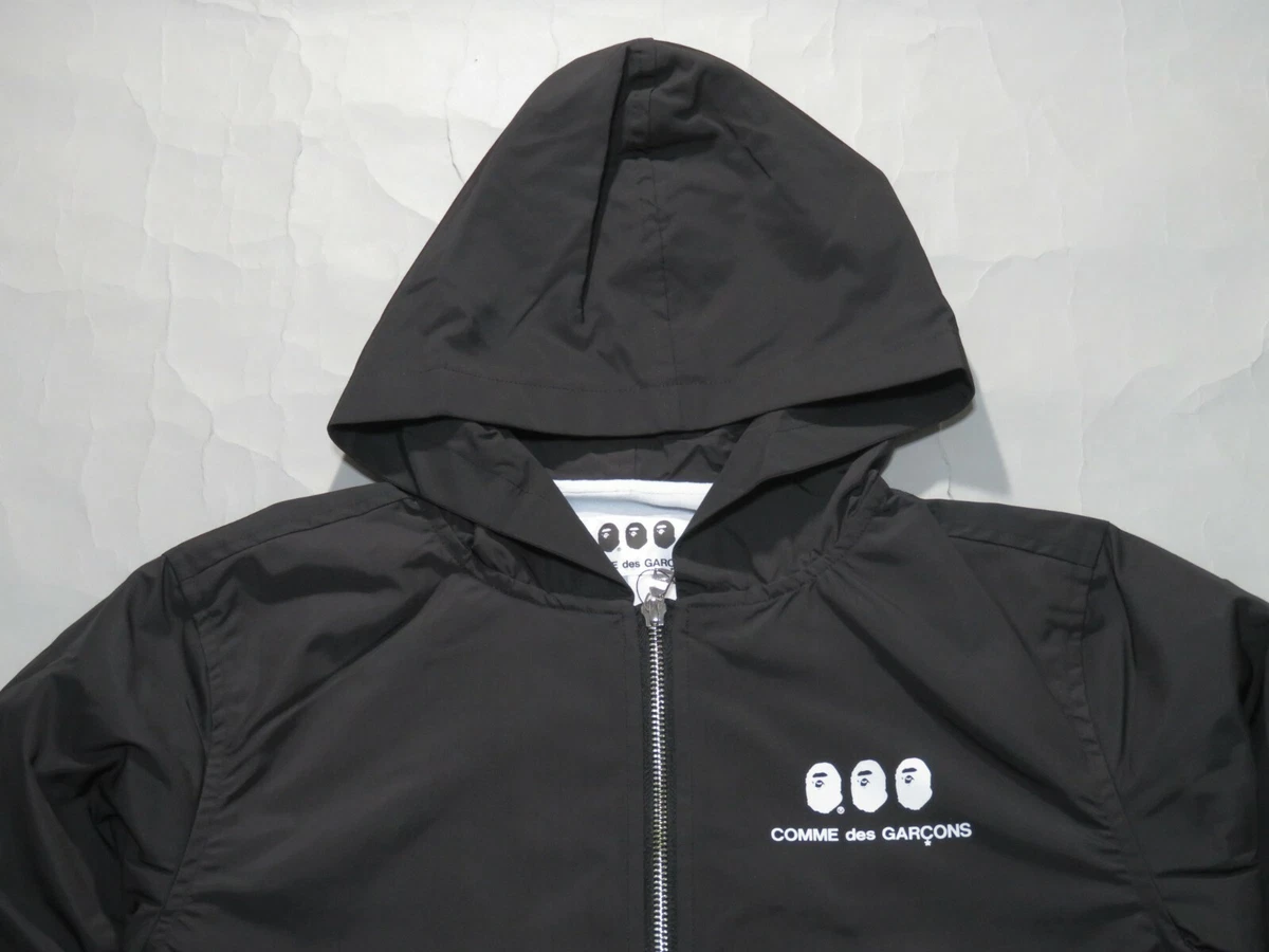 25158 comme des garcons x bape hoodie jacket black XS