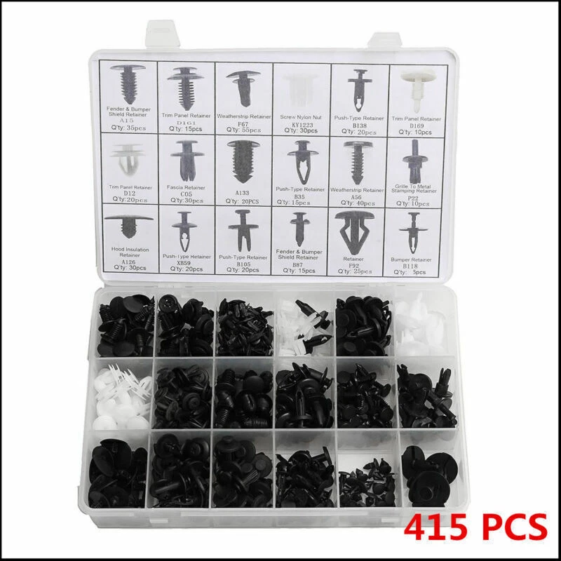 415pcs 18 Sizes Trim Clips Retainer Panel Bumper Fastener Set For Ford(AU Stock) - image 2 of 4