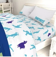 Fortnite Llama 3 Piece Microfiber Twin Bedding Sheet Set & Pillowcase Kids Teens
