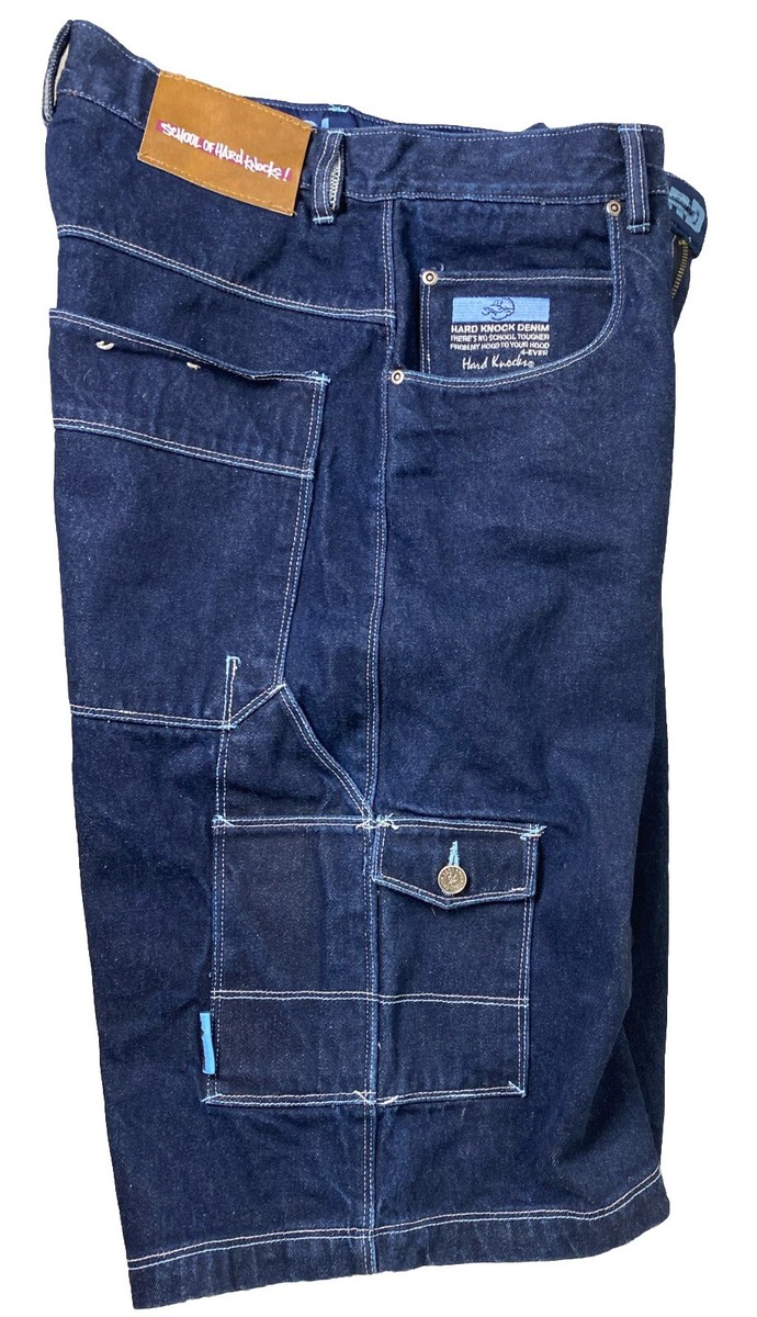 Vtg School Hard Knocks Baggy Denim Carpenter Shorts Jorts