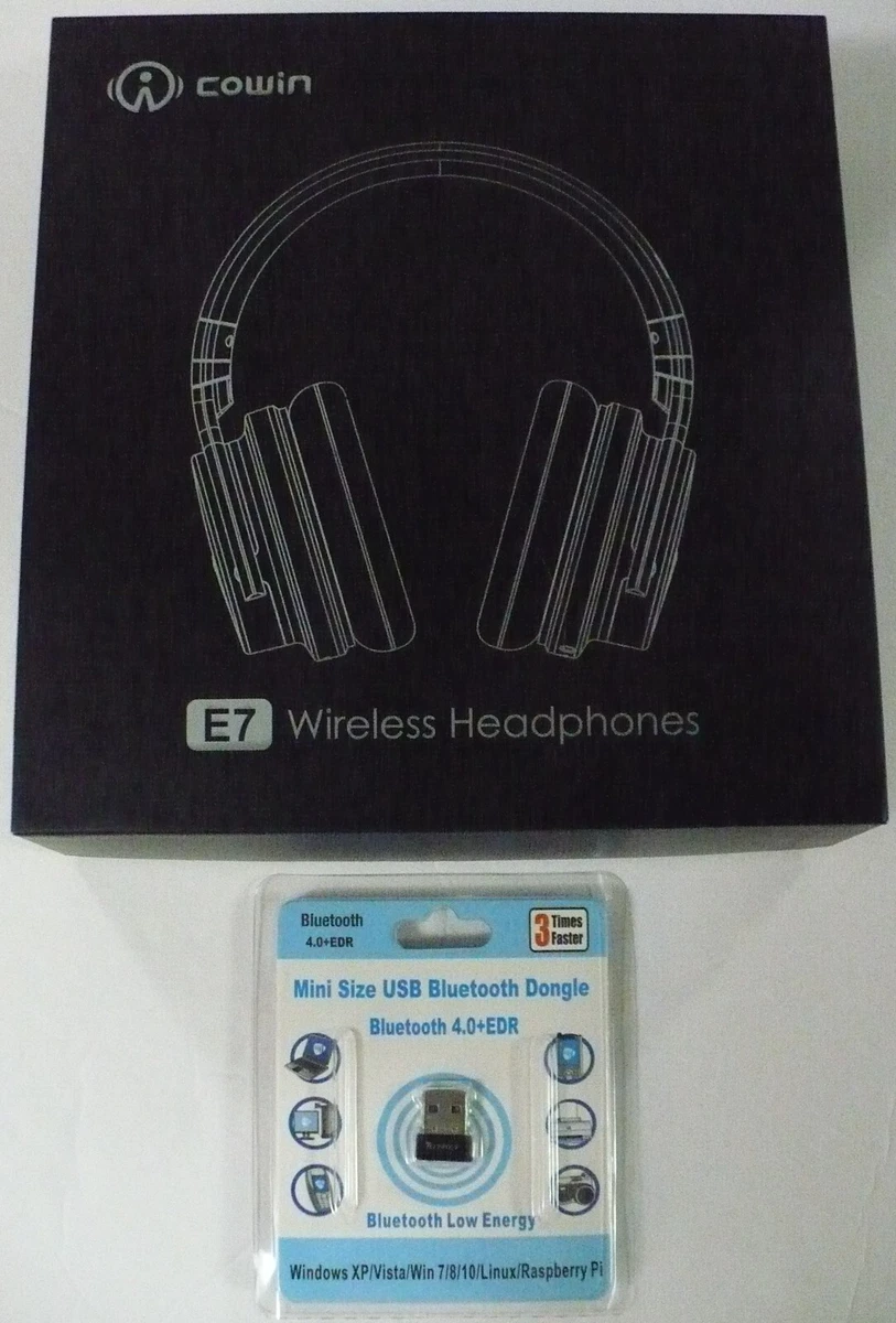 Cowin E7 Wireless Headphones w Mini USB Bluetooth Dongle