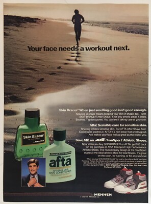 Skin Bracer After Shave by Mennen 1988 Vintage Print Ad 8x11 Inches Wall Decor