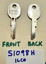 Vintage ILCO 1960s auto key blanks S1098H GM General Motors 1969 cars NOS