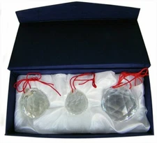 30/40/50MM 3 PACK CRYSTAL PRISM SUNCATCHERS FACETED FENG SHUI - USA SELLER