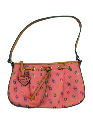 Vintage Y2K Dooney & Bourke IT Bag Pink DB Rainbow Monogram Rainbow Zipper Charm
