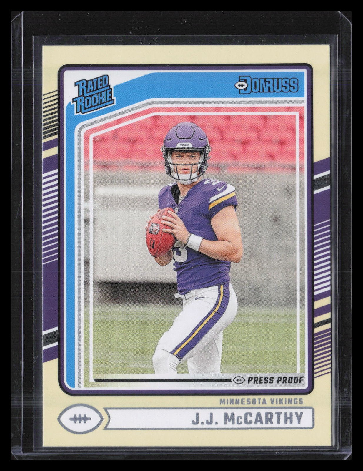 J.J. McCarthy 2024 Donruss #303 Press Proof Yellow