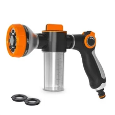 Car Wash High Pressure Garden Hose Nozzle with Soap Dispenser – Heavy Duty So...