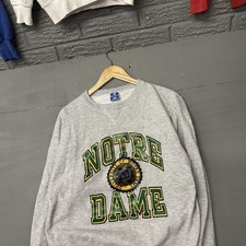 Vintage Champion Mens Sweatshirt Size Large Notre Dame Blue 80s USA Made