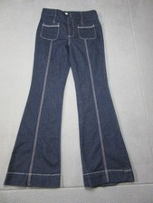 Pilcro Letterpress Anthropologie Jeans Womens 27 Blue Denim Flare Leg Dark Wash