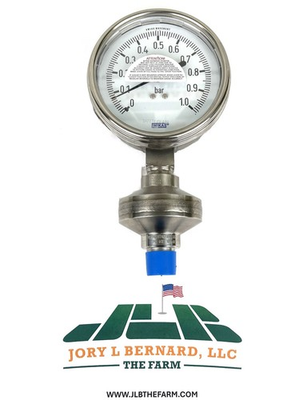 #ad WIKA PRESSURE GAUGE amp; DIAPHRAGM SEAL 990.34 1 2quot; NPT DRY 1.0 BAR SST NEW $115.00